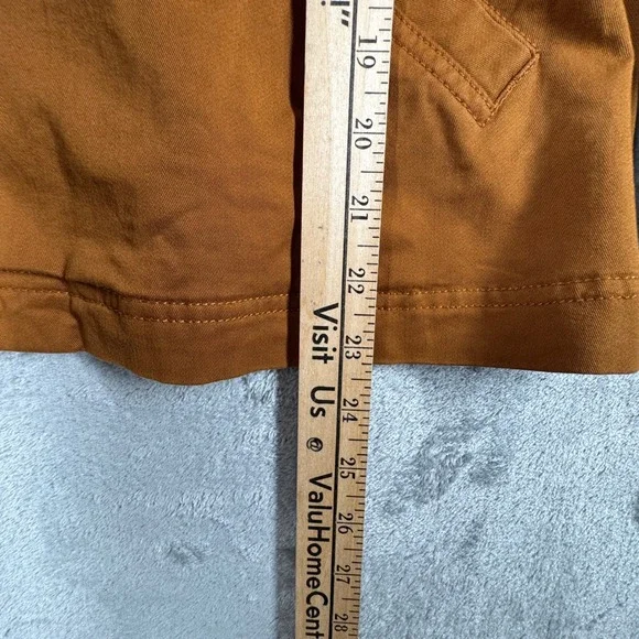 Garnet Hill‎ Jacket Womens Organic Cotton Utility Full Zip Snap Button Brown 18 - Picture 12 of 13